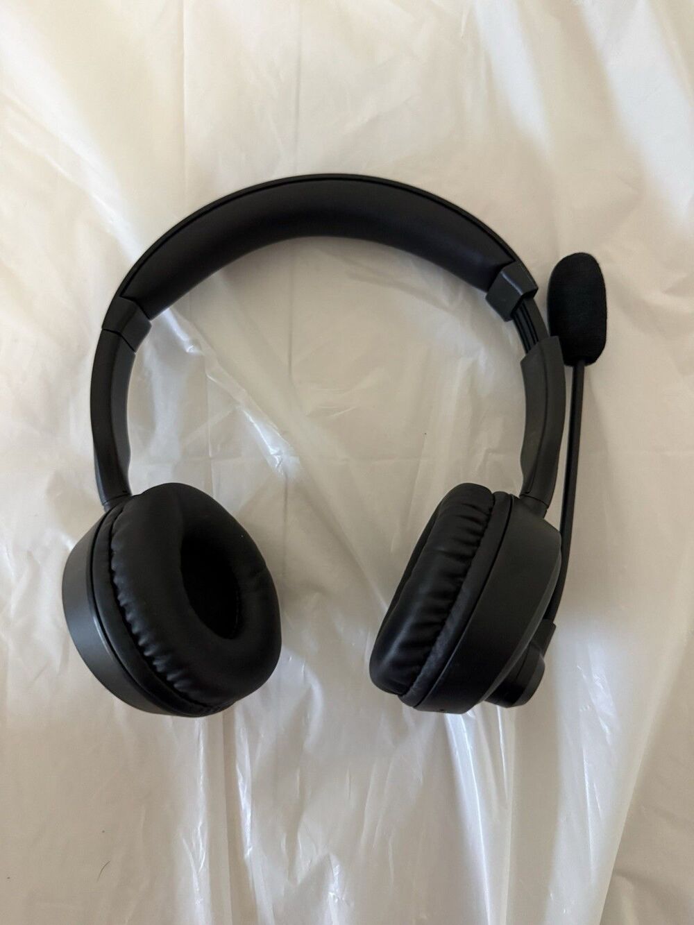 LEVN Wireless Bluetooth Headset Noise Cancelling Boom Mic USB-C Rechargeable